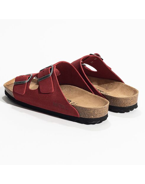 Mules en Cuir Atlas rouges