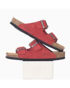 Mules en Cuir Atlas rouges