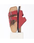 Mules en Cuir Atlas rouges