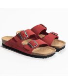Mules en Cuir Atlas rouges