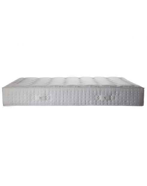 Matelas ressorts ensachés & Accueil latex Séléné blanc - 160x200 cm