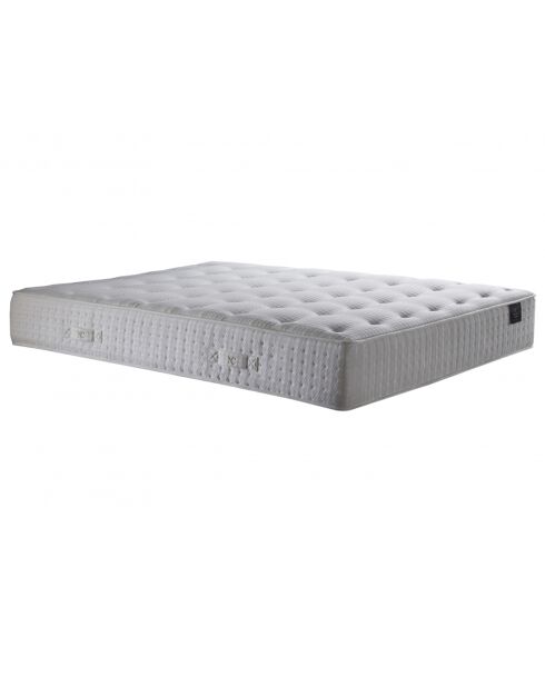 Matelas ressorts ensachés & Accueil latex Séléné blanc - 160x200 cm