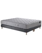 Ensemble 2 Sommiers + Matelas Nova ressorts ensachés Mémoire de forme gris souris - 160x200 cm
