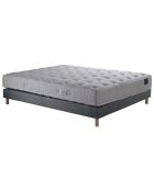 Ensemble Sommier + Matelas Nova ressorts ensachés Mémoire de forme gris souris - 140x190 cm
