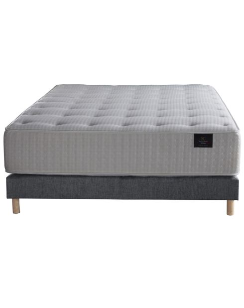 Ensemble Matelas Artémis + sommier Crépuscule gris souris - 140x190 cm