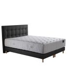 Ensemble Matelas ressorts ensachés Mémoire de forme Latex Artémis + tête de lit capitonnée anthracite - 180x200 cm