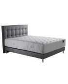 Ensemble Matelas ressorts ensachés Mémoire de forme Latex Artémis + tête de lit capitonnée gris souris - 140x190 cm