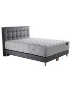 Ensemble Matelas ressorts ensachés Mémoire de forme Latex Artémis + tête de lit capitonnée gris souris - 160x200 cm