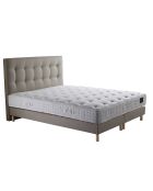 Ensemble Matelas latex naturel Clarté + tête de lit capitonnée beige - 140x190 cm
