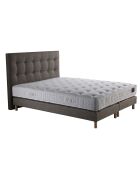 Ensemble Matelas latex naturel Clarté + tête de lit capitonnée camel - 160x200 cm