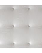Ensemble Matelas latex naturel Clarté + tête de lit capitonnée gris éléphant - 140x190 cm