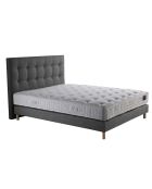 Ensemble Matelas latex naturel Clarté + tête de lit capitonnée gris éléphant - 140x190 cm