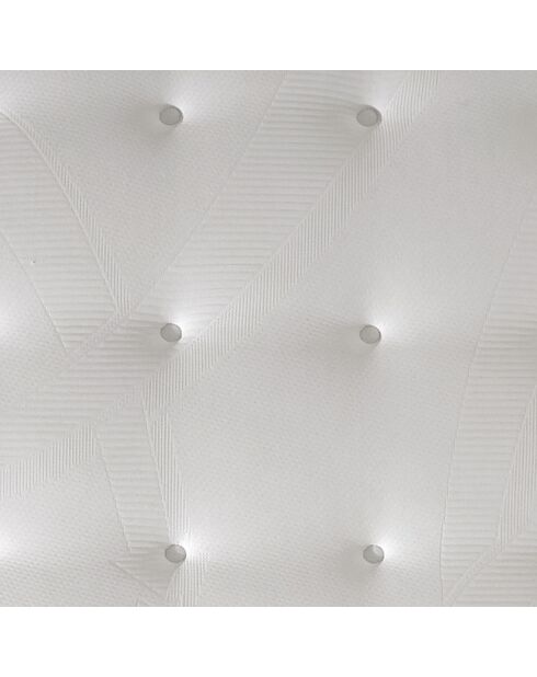 Ensemble Matelas latex naturel Clarté + tête de lit capitonnée gris éléphant - 160x200 cm