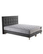 Ensemble Matelas latex naturel Clarté + tête de lit capitonnée gris éléphant - 160x200 cm