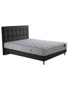 Ensemble Matelas ressorts ensachés Accueil latex Séléné + tête de lit capitonnée anthracite - 140x190 cm