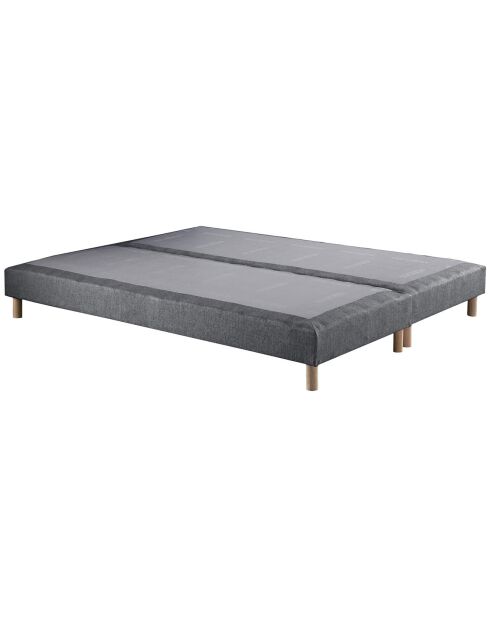 Sommier tapissier Crépuscule gris souris - 180x200 cm