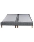 Sommier tapissier Crépuscule gris souris - 160x200 cm
