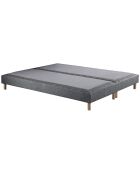 Sommier tapissier Crépuscule gris souris - 160x200 cm