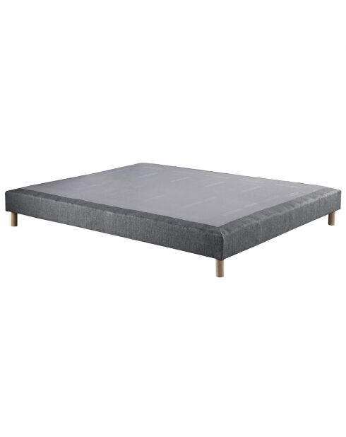 Sommier tapissier Crépuscule gris souris - 140x190 cm