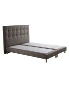 Sommier tapissier + tête de lit capitonnée Symbiose camel - 180x200 cm