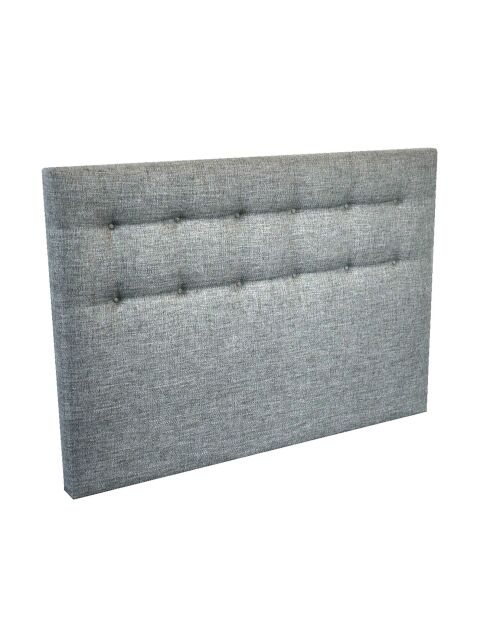 Tête de lit capitonnée Crépuscule gris souris - 140 cm