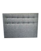 Tête de lit capitonnée Crépuscule gris souris - 160 cm