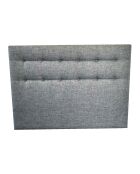 Tête de lit capitonnée Crépuscule gris souris - 180 cm