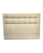 Tête de lit capitonnée Symbiose beige - 140 cm