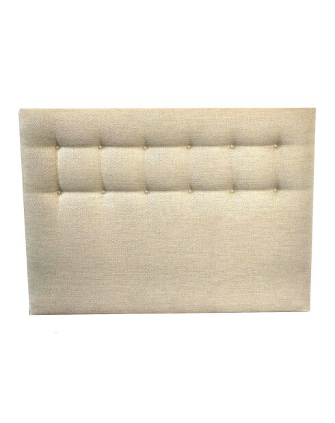 Tête de lit capitonnée Symbiose beige - 140 cm