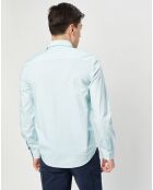 Chemise Slim Fit Mifleurs à fleurs bleu ciel