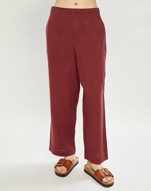 Pantalon 100% Lin Carlos terracotta