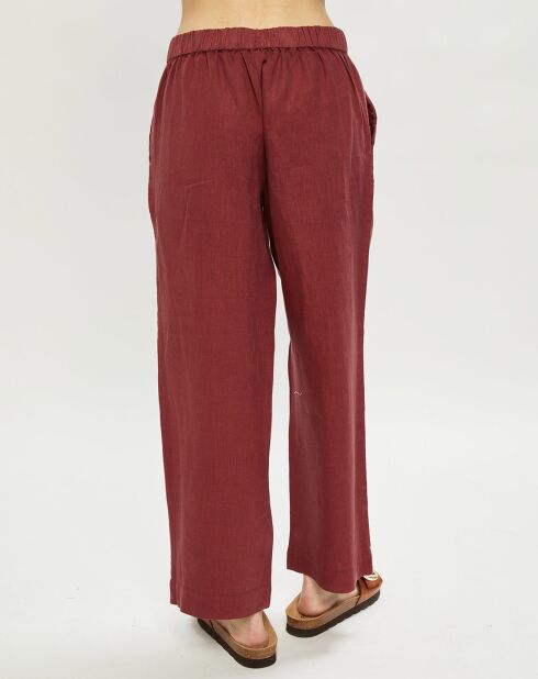 Pantalon 100% Lin Carlos terracotta