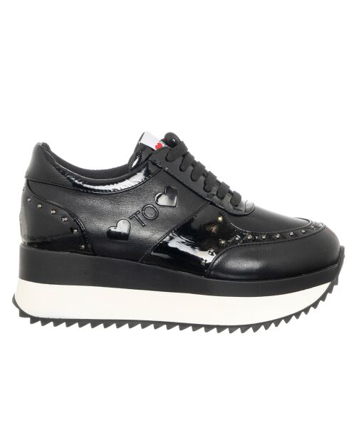 Schwarze Sneakers Sienna - 6 cm Absatz