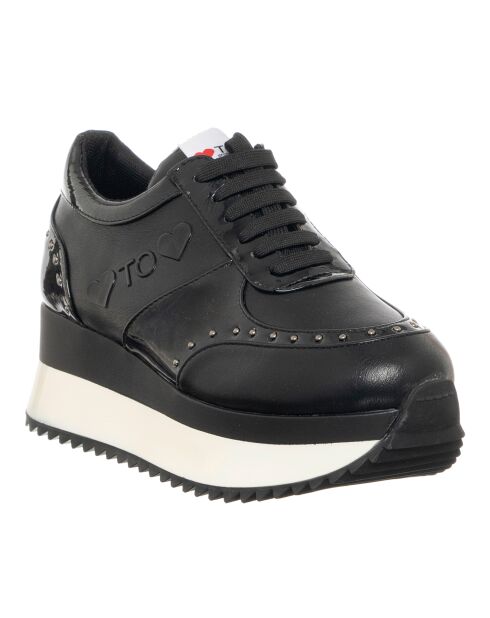 Schwarze Sneakers Sienna - 6 cm Absatz