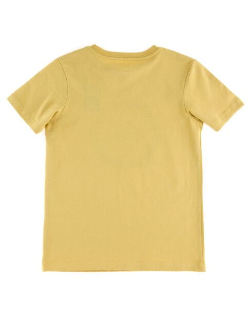 T-Shirt en Coton à manches courtes Logo rond jaune