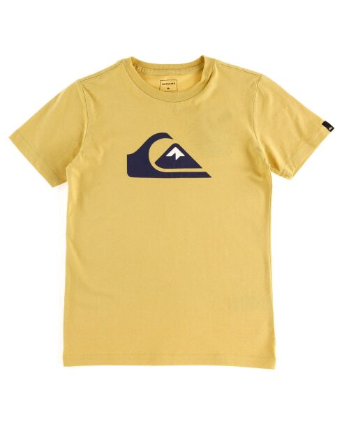 T-Shirt en Coton à manches courtes Logo Vague jaune