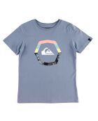 T-Shirt en Coton à manches courtes Logo rond bleu