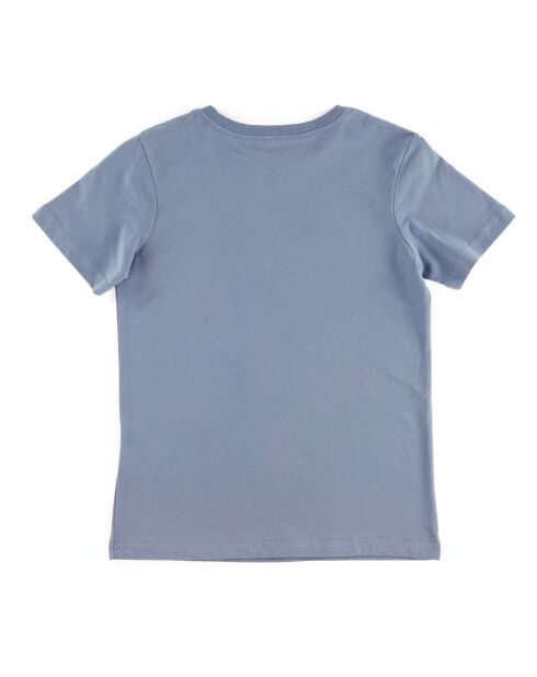 T-Shirt en Coton à manches courtes Logo rond bleu