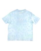 T-Shirt en Coton à manches courtes Tie & dye bleu