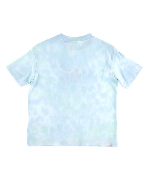 T-Shirt en Coton à manches courtes Tie & dye bleu