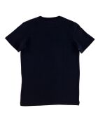 T-Shirt en Coton à manches courtes Logo Vague bleu nuit