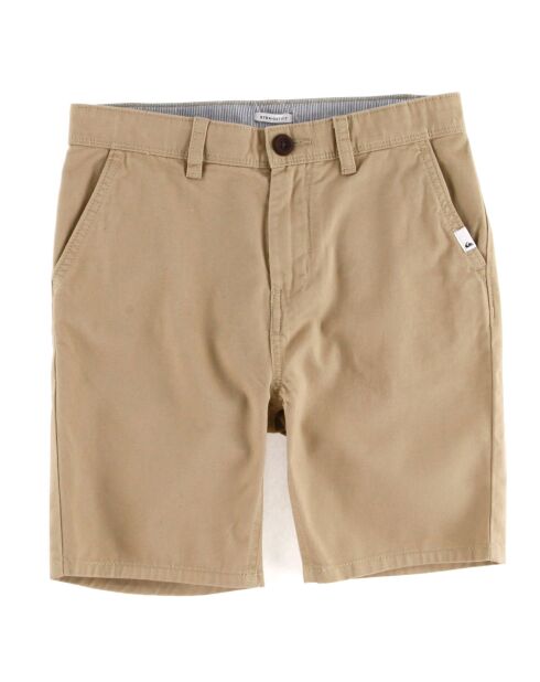Shorts chino in twill di cotone beige