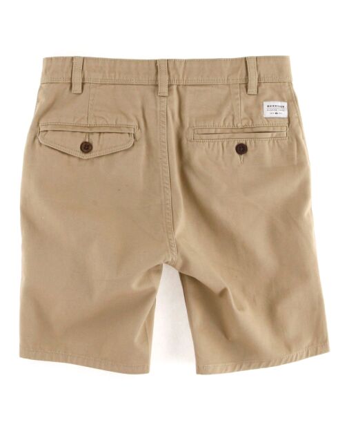 Shorts chino in twill di cotone beige