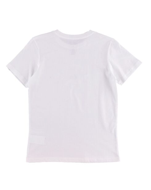 T-Shirt en Coton à manches courtes Logo fleurs blanc