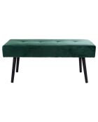Banc en velours Skiby vert - 35x100x44 cm
