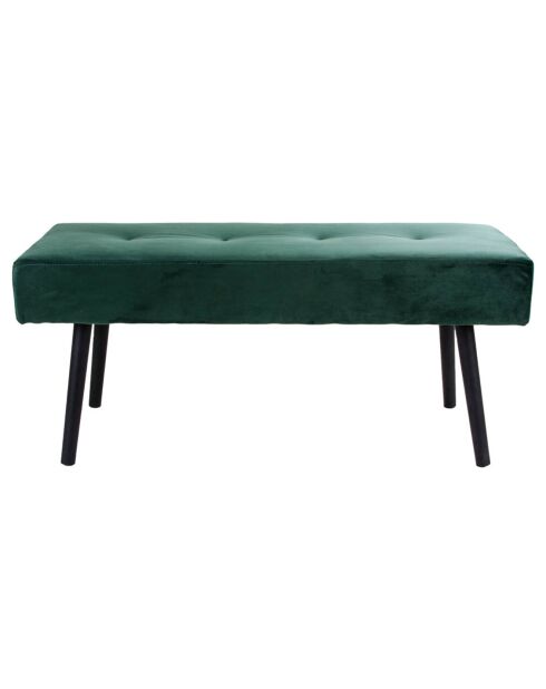 Banc en velours Skiby vert - 35x100x44 cm