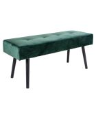 Banc en velours Skiby vert - 35x100x44 cm