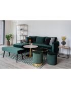 Banc en velours Skiby vert - 35x100x44 cm