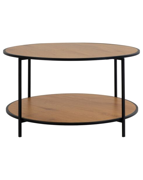 Tavolino rotondo con piani effetto rovere Vita nature - D.80x45 cm