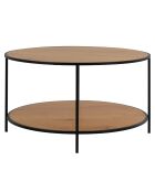 Runder Couchtisch mit Platten in Eichenoptik Vita nature - D.80x45 cm